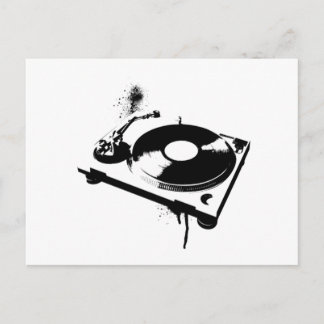 Postal Deejay DJ Turntable Post Card | Regalos musicales