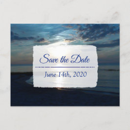 Postal Deep Blue Ocean Sunset Guardar la fecha