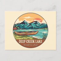 Deep Creek Lake Maryland Emblema De Pesca En Bote
