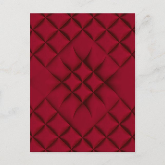 Postal Deep Red Quilted Leather Pattern (Anverso)