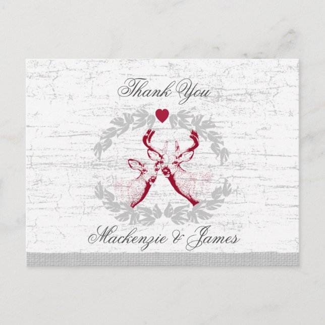 Postal Deer and Wreath Birch Look (Anverso)