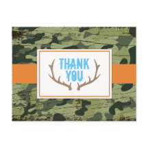Deer Antlers Gracias Postcard