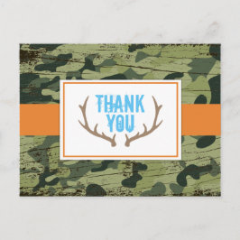 Postal Deer Antlers Gracias Postcard