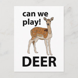 Postal Deer Can We Play Cute Deer