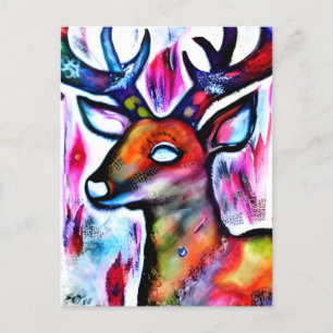 Postal Deer Colorful