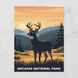 Postal Deer en el Parque Nacional Arcadia