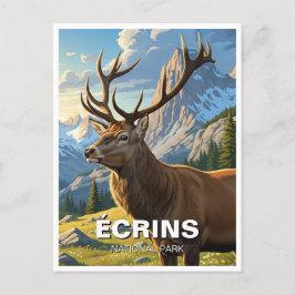 Postal Deer en el Parque Nacional Écrins Francia Viajes