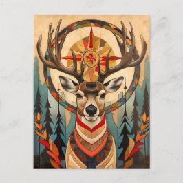 Postal Deer Totem – Graceful Art Deco Spirit
