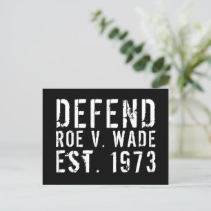 Postal Defender a Roe contra Wade est. Texto vintage de 1