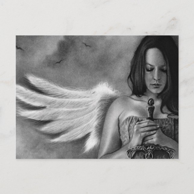 Postal Defender Angel Chica Sword (Anverso)