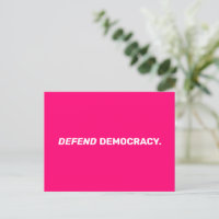Defender la democracia tipografía moderna rosa cal