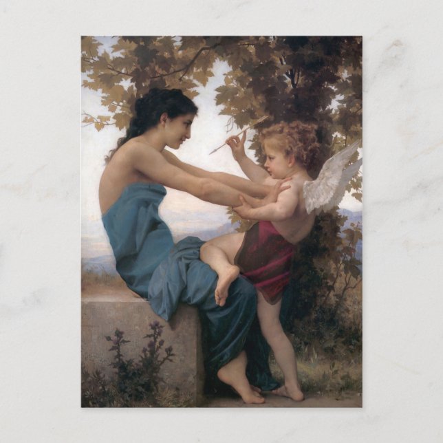 Postal Defensa de un corazón contra el eros Bougereau (Anverso)