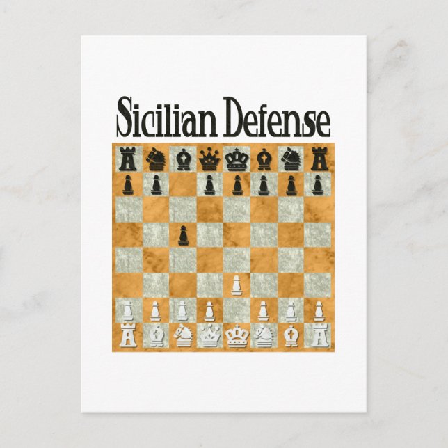 Postal Defensa siciliana (Anverso)
