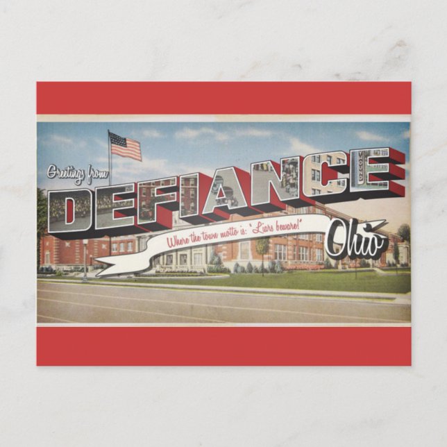 Postal Defiance Ohio Postcard (Anverso)