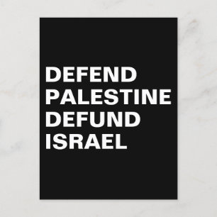 Postal Defiende Palestina, desfinancia a Israel- Anti Isr