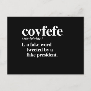 Postal Definición de Covfefe - Una palabra falsa