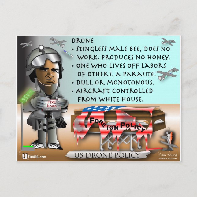 Postal Definición de drones (Anverso)