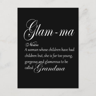 Postal definición de GLAM MA abuela