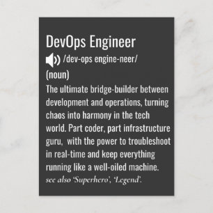 Postal Definición de ingeniero de DevOps