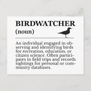 Postal Definición de observador de aves Identificación de