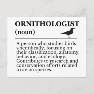Postal Definición de ornitólogo - Vogelkunde (Observación