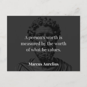 Postal Definición de Valor: Marcus Aurelius en Valores
