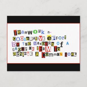 Postal Definición del trabajo en equipo