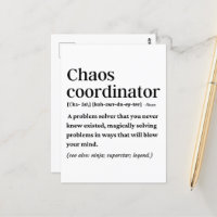 Definición divertida de coordinador de caos
