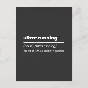 Postal Definición divertida de ultra running
