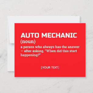 Postal Definición mecánica automática divertida