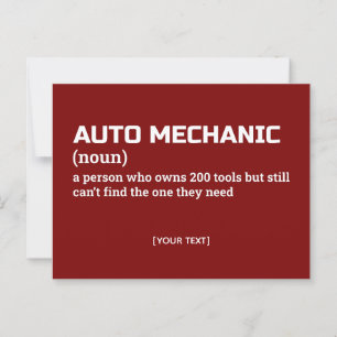 Postal Definición mecánica automática - Humor divertido e