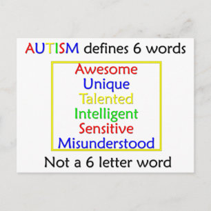 Postal Definiciones de autismo