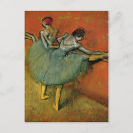 Postal Degas, bailarinas en el Barre