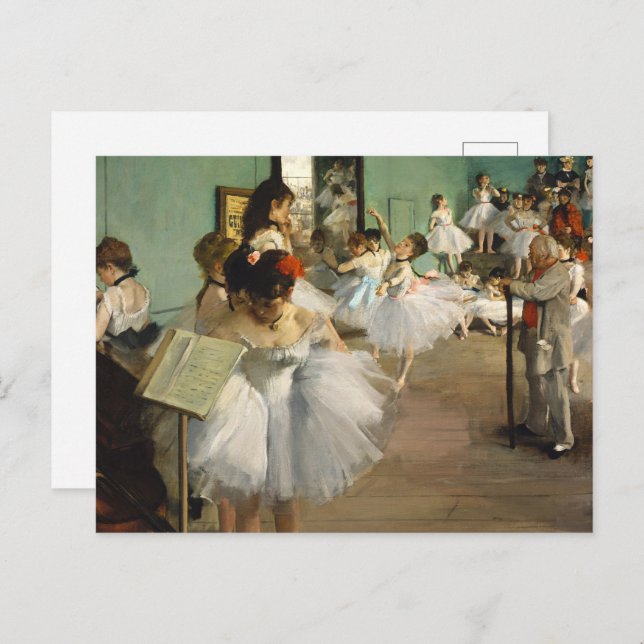 Postal Degas Ballet ensayar Dance Class Ballerina Art (Anverso / Reverso)