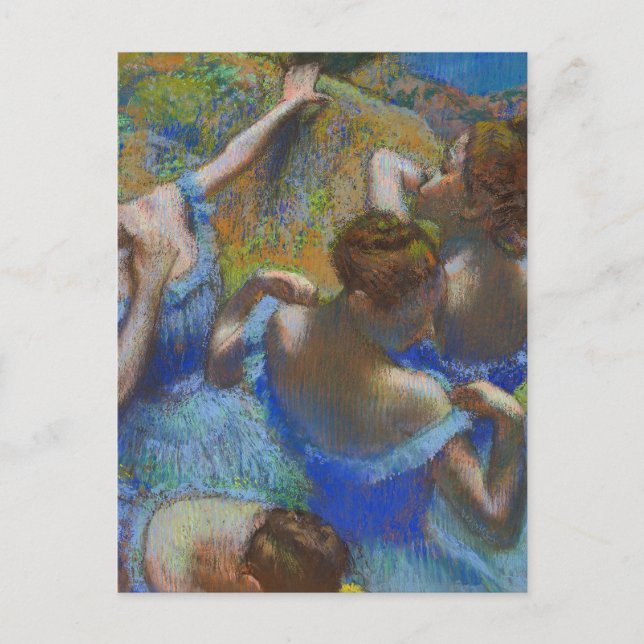 Postal Degas Blue Dancers Pastel Fine Art Masterpiece (Anverso)