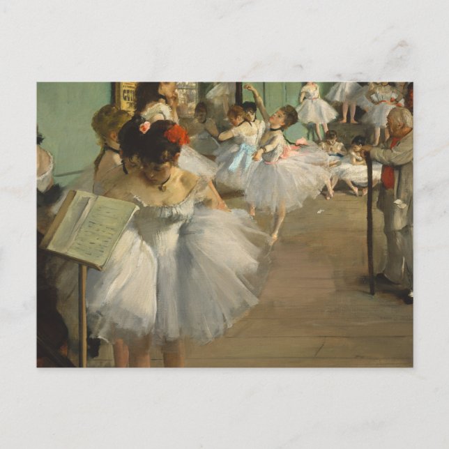Postal Degas Dance Class Ballet Bailarines Ballerina Art (Anverso)