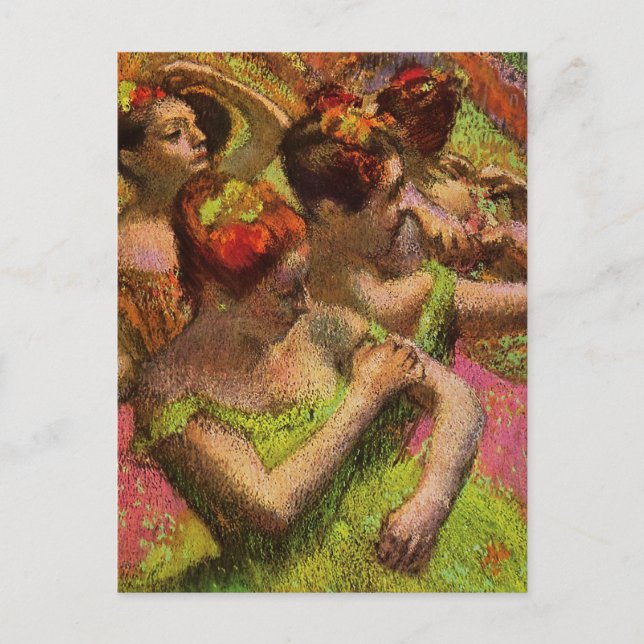 Postal Degas Green Ballerins (Anverso)