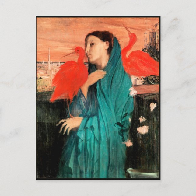 Postal Degas - Joven con Ibis, arte fino (Anverso)