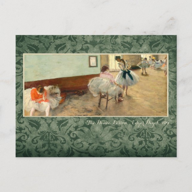Postal Degas "La lección de baile" (Anverso)