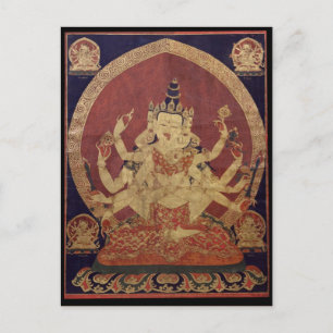 Postal Deidad budista tibetana Guhyasamaja