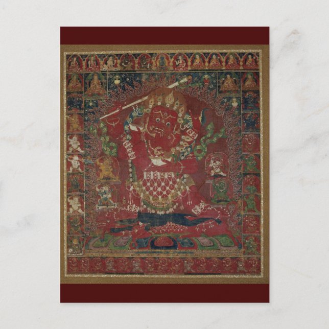 Postal Deidad del budista tibetano Rakta Yamari (Anverso)