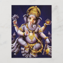 Postal Deidad hindú del elefante asiático de Ganesh