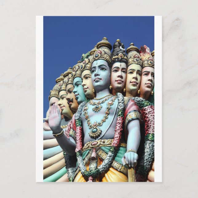 Postal Deidades hindúes Templo Peruano Sri Srinivasa (Anverso)