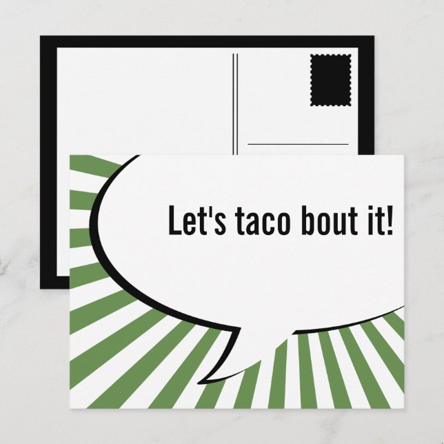 Postal deja a taco al respecto (Anverso / Reverso)