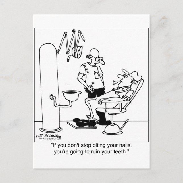 Postal Deja de morderte las uñas (Anverso)