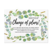 Deja el cambio Boda de planes pospuestos cancelado