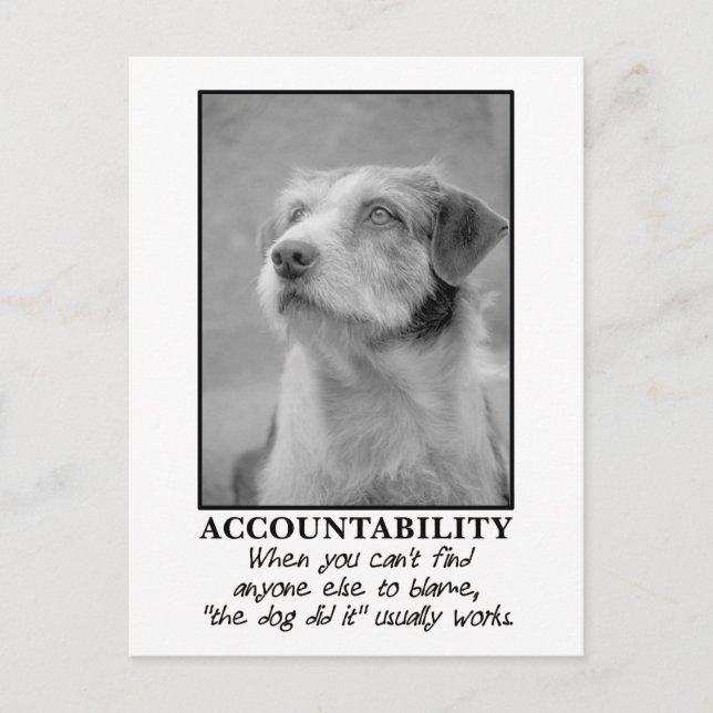 Postal Deja que el perro se haga cargo de tus pedos (Anverso)