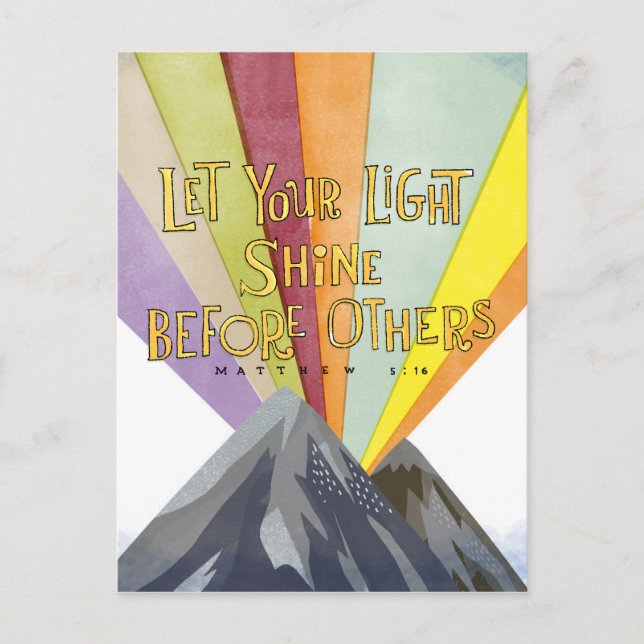 Postal Deja que tu luz brille (Anverso)