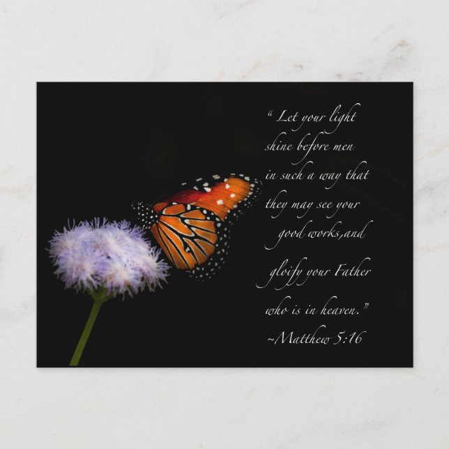 Postal Deja que tu luz brille (Anverso)