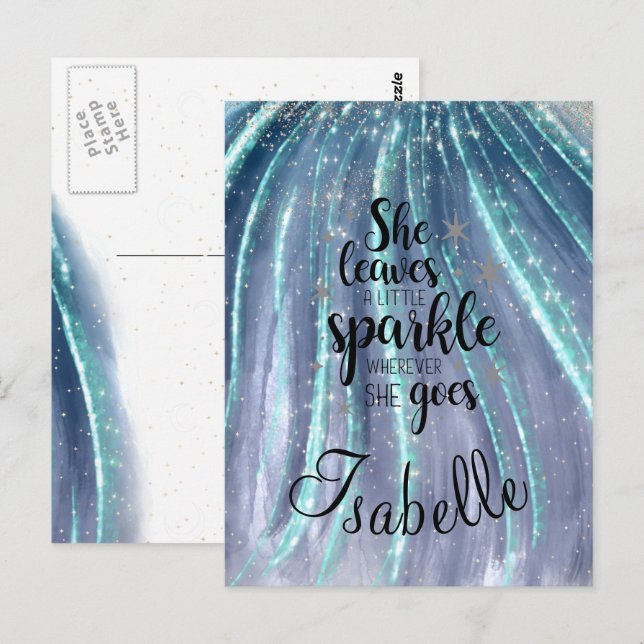 Postal Deja Un Poco De Lujo Espumoso Personalizado (Anverso / Reverso)